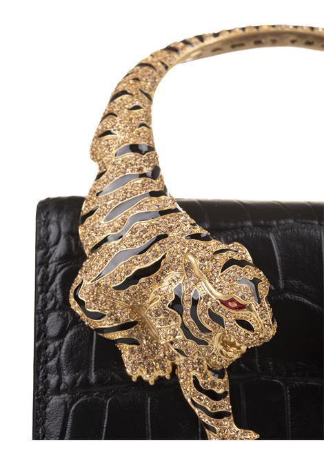 Borsa a Spalla Roar Piccola Nera Con Tigri Gioiello ROBERTO CAVALLI | SKB025-PZ97505051